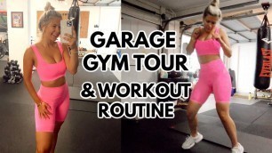 'VLOG: garage gym tour, workout routine, prepping for online summer classes'