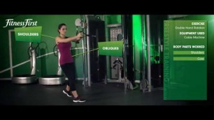 'Fitness First Freestyle exercise - Double Hand Rotation - Cable Machine'