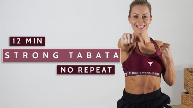 '12 MIN STRONG TABATA | No Repeat | Full Body | Extreme Calorie Burn | Intense | HIIT | Homeworkout'
