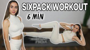 '6 Min SIXPACK WORKOUT für Zuhause! | Die besten Übungen für einen definierten Bauch!'