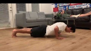 'Workout 34: Hands up Push up Test'