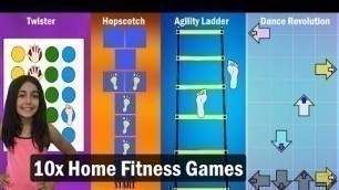 '10x FITNESS GAMES - Kids Workout Exercise Games for Kids.  Lots of Fun!'