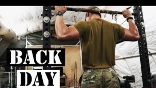 'Back Workout On Deployment (Back Exercises) With U.S. Air Force Security Forces'