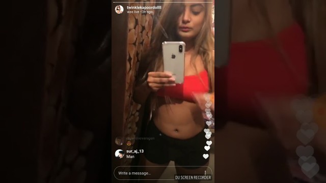 'Live hot black red fitness twinkle Kapoor Insta live'