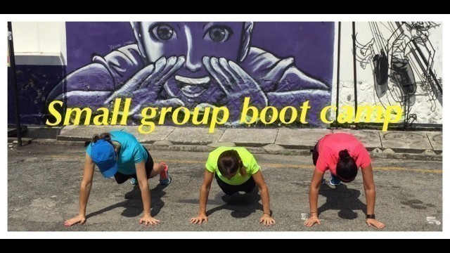 'Small group boot camp exercises'