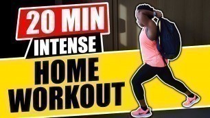 20 Minutes Full Body Workout at Home without Equipment | HIIT Workout with Backpack for Fat Loss