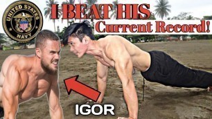 'I BEAT SIR IGOR\'s CURRENT RECORD | US NAVY SEALS FITNESS TEST CHALLENGE'