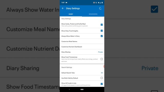 'Android MyFitnessPal Tutorial: Sharing your food diary'