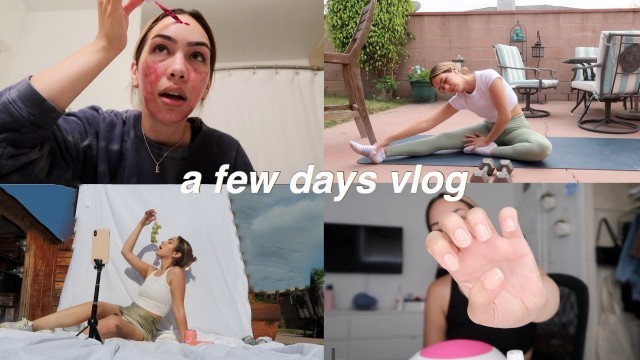 VLOG | my nail routine, backyard photoshoots and trying new products