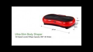 'Genki Ultra Slim Vibration Fitness Machine Body Shaper Platform 2nd Gen - Red YD 1008R'
