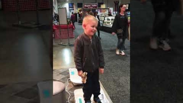 'Little man at my booth ...so cute...❤️...Maxburn Fitness Plate'
