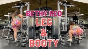 'Bethy Red Plussize Fitness Leg And Booty Workout'