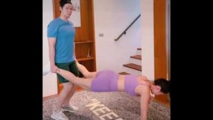 'Strong calisthenics couple 