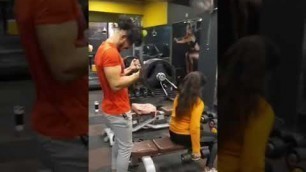 'Nibba Nibbi fitness gym couple goals || he got little good muscles anyways|| #gymahortsvideo #gymfit'