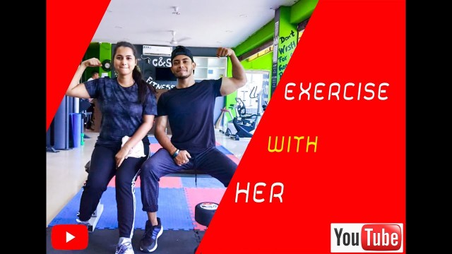 'EXERCISE WITH HER ! gym/workout #coupleexercise#gymmotivation#couplegoals#fitgyan'