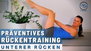 'Rückenübungen gegen Schmerzen im UNTEREN RÜCKEN | Präventives Rücken Training zu hause'