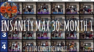 Insanity Max 30: Month 1 Timelapse - Every Single Exercise Video At Once- Workout Review and Results