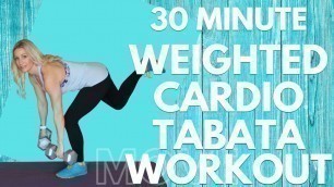 30 MINUTE WEIGHTED CARDIO TABATA HIIT | Using 5 Pound Dumbbells| Tracy Steen #withme