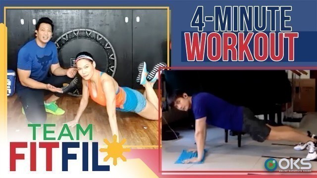 4-Minute Full Body Cardio Workout with Robi Domingo | Team FitFil Episode 4