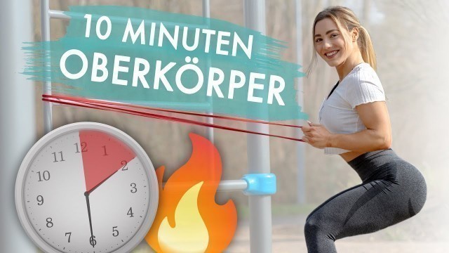 'In 10 Minuten Oberkörper straffen - mit diesen Übungen! Workout mit Resistanceband zum Mitmachen'