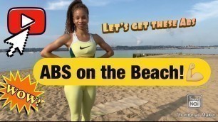 ABS ON THE BEACH WORKOUT: 8 Minutes  ( Step-by- Step )