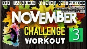 'November Challenge 3 // Lower Body Stay at Home Workout with Fabulous'