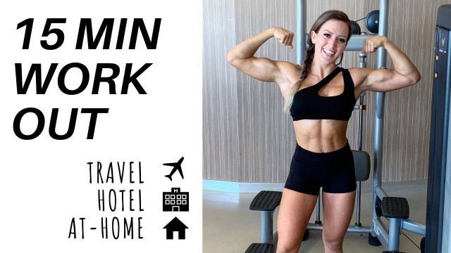 'Killer 15 minute WORKOUT for TRAVEL, AT-HOME or HOTEL – you only need a band!'