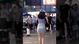 'Cute fitness girl walking on Street tik tok viral video / Instagram reels #shorts'