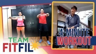 4-Minute Towel Workout with Robi Domingo | Team FitFil Episode 2