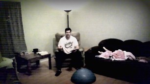 'Advanced planks with bosu ball for greater core workout!  Included 1John 4:1-2'