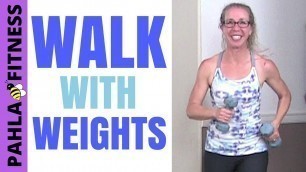 'WALKING with WEIGHTS | 15 Minute Indoor WALK All Standing Workout'
