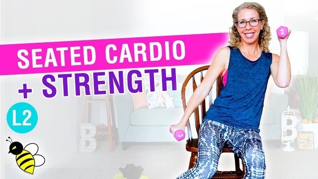 25 minute SEATED cardio + strength workout for TOTAL BODY fitness