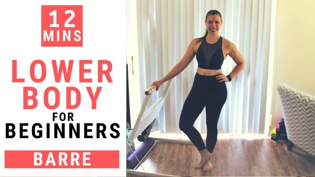 'AT HOME BARRE WORKOUT || Lower Body for Beginners'