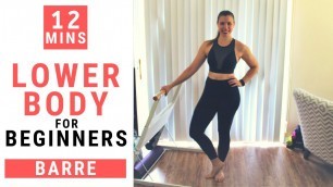 'AT HOME BARRE WORKOUT || Lower Body for Beginners'