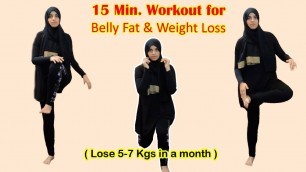 '15 Minutes Walking Exercise for weight loss & Belly fat   ll   #BeginnersWorkout'
